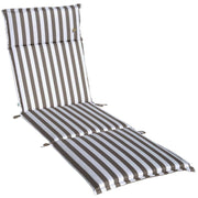 Cuscino da esterno per lettino prendisole, 196x58 cm con volant - Cuscino Da Esterno Per Lettino Prendisole, 196x58 Cm Con Volant Righe&righe (righe Bianche/verdi) Colore: Bianco / Sabbia