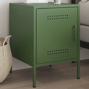 Comodino Verde Oliva 36x39x50,5 cm in Acciaio 842918