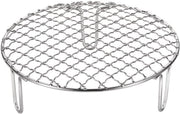 Griglia Rotonda in Acciaio Inossidabile 7,1 Pollici con Supporti da 50 mm per Grigliare, Cuocere, Stufare e BBQ