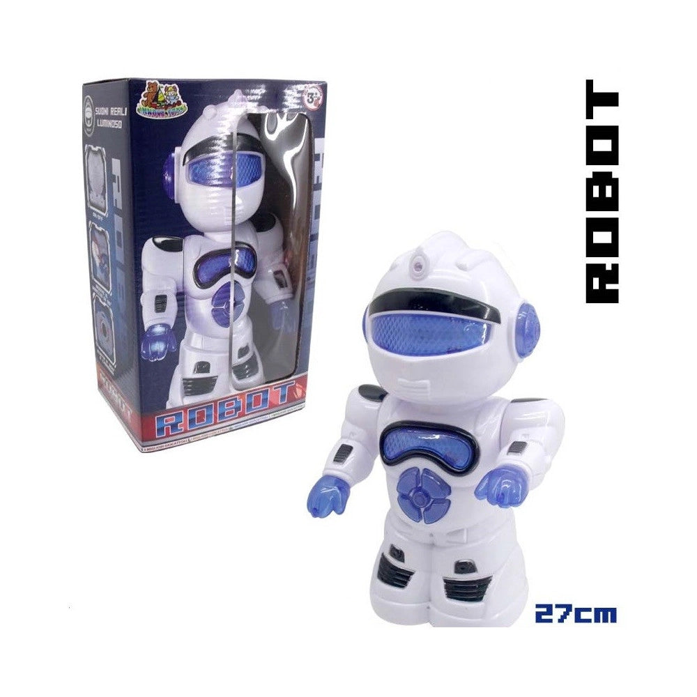 Trade Shop - Robot 27cm Con Luci Suoni E Movimento Gioco Giocattolo Per Bambini Anni 90 Retrò -