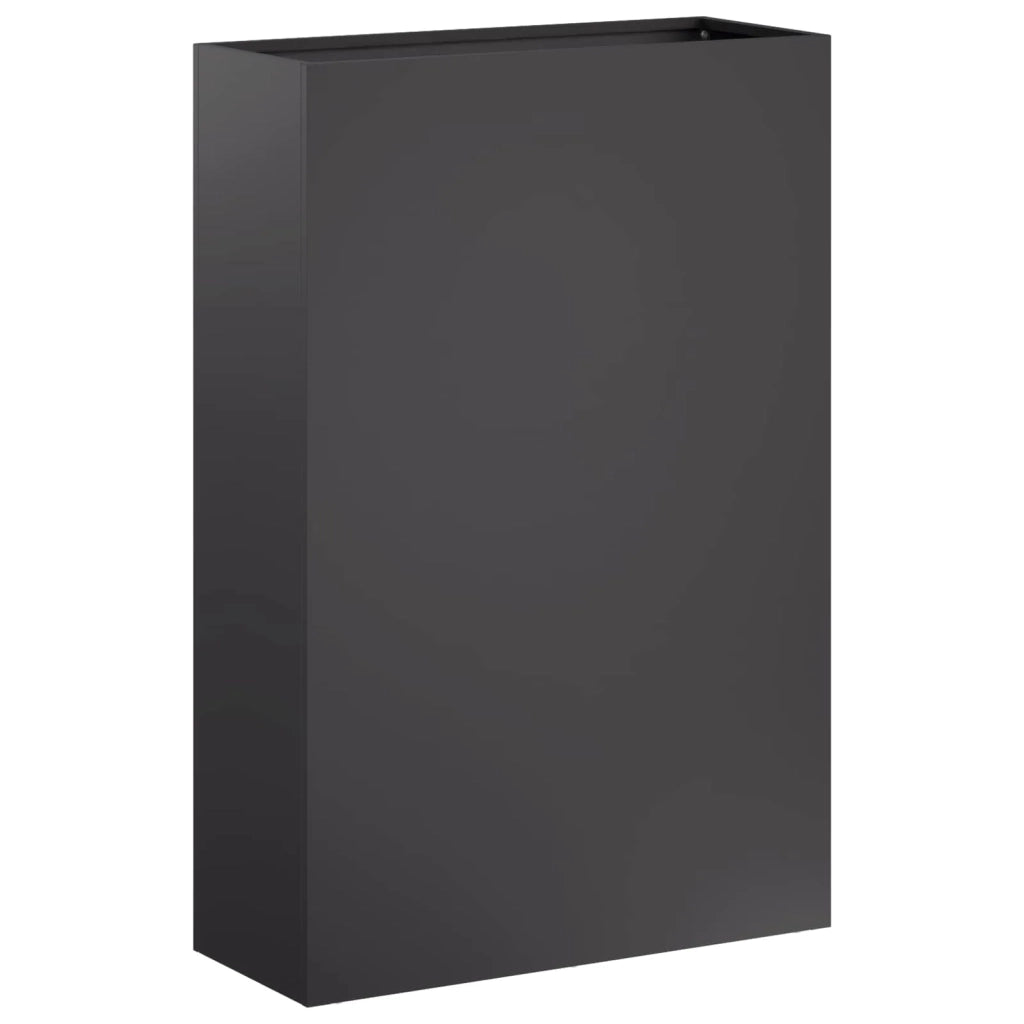 Vaso da giardino 2 pz Nero 50 x 20 x 75 cm 8005457