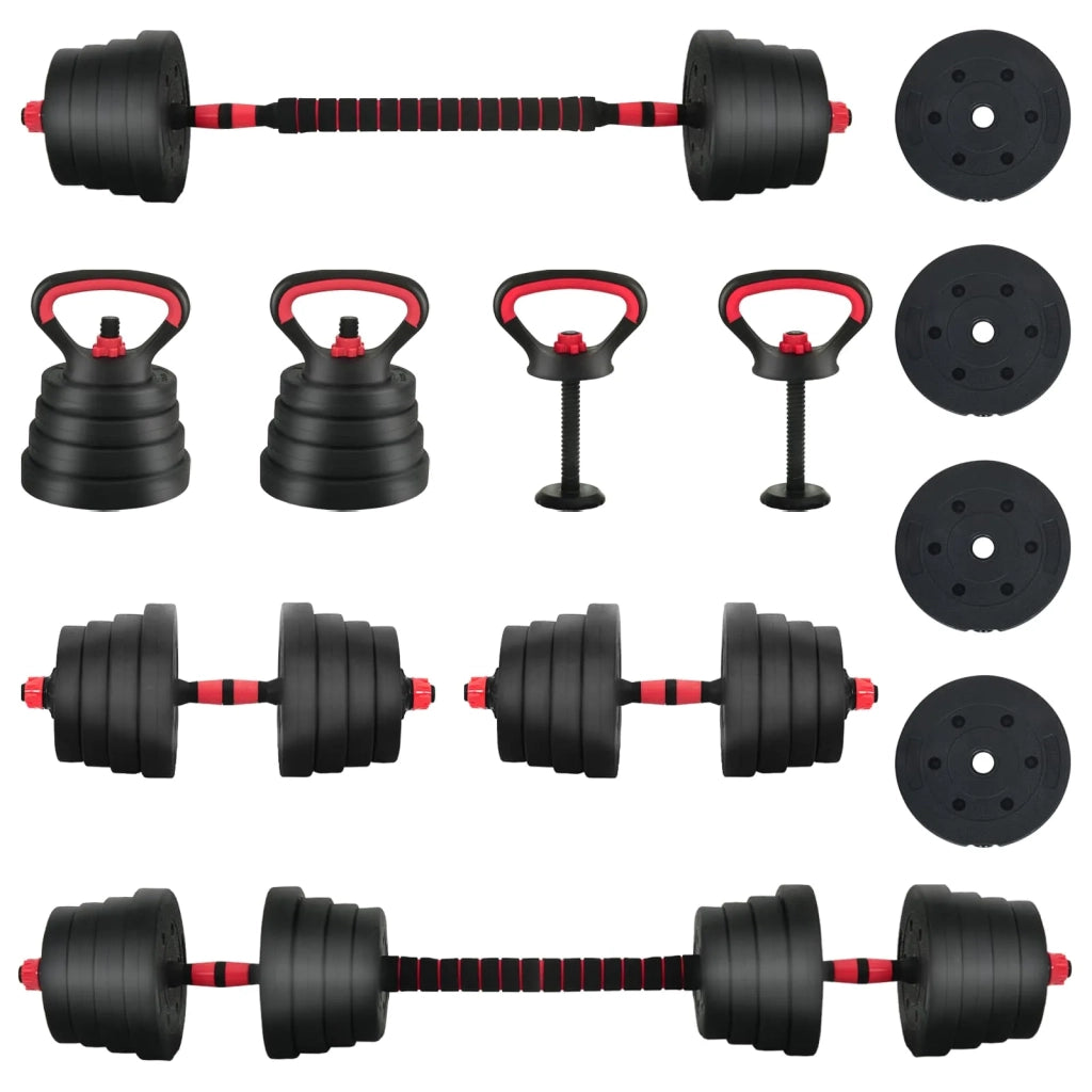 Set di Manubri 4-in-1 40kg Nero e Rosso CFW9186730