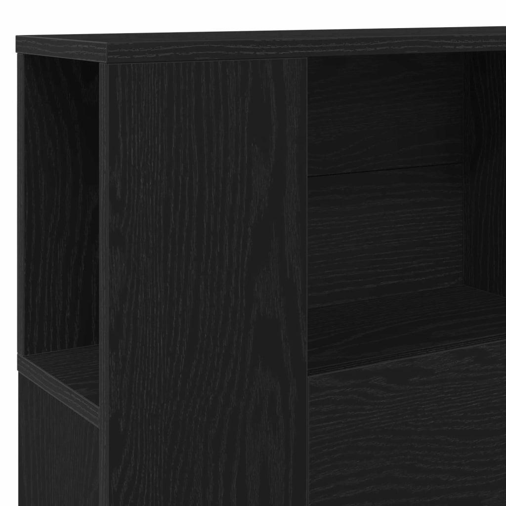 Testata del letto Rovere Nero Legno ingegnerizzato 862759