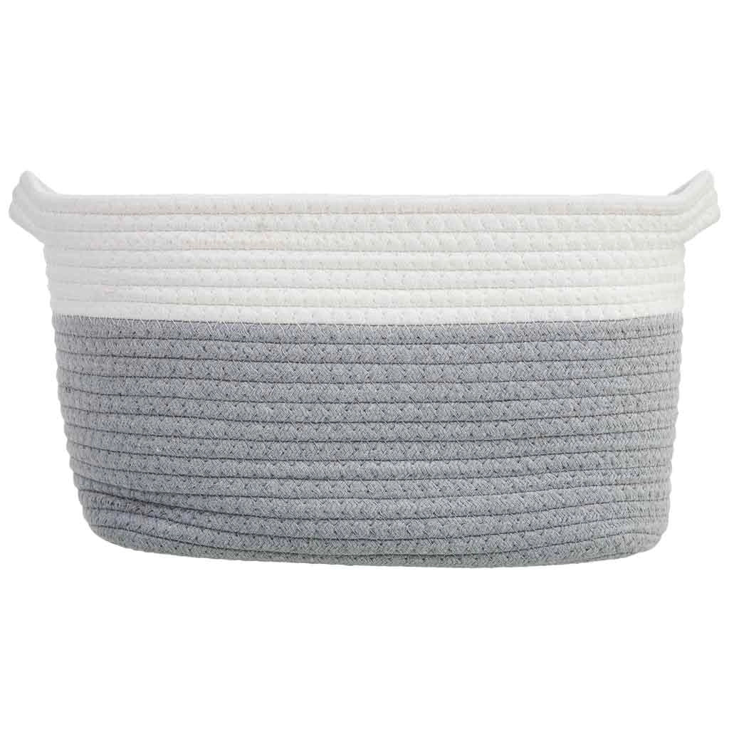 Cestino in corda di cotone intrecciata 33x24x20