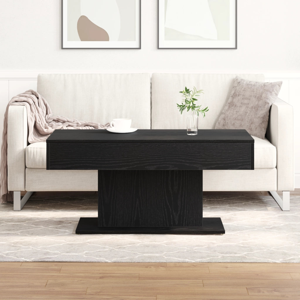 Tavolino da caffÃ¨  Nero Quercia 96x50x45 cm in legno ingegnerizzato