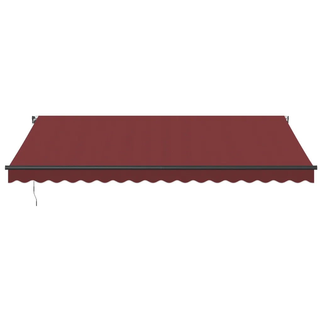 Tenda da Sole Retrattile Manuale con LED Bordò 450x350 cm 3215003