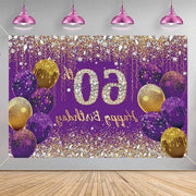 Decorazione di Compleanno per Donne con Glitter Blu Tela di Fondale Poster di Sfondo Bandiera di Sfondo
