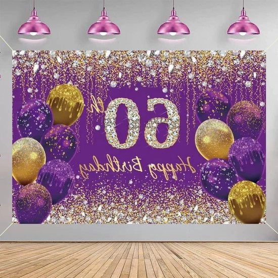 Decorazione di Compleanno per Donne con Glitter Blu Tela di Fondale Poster di Sfondo Bandiera di Sfondo