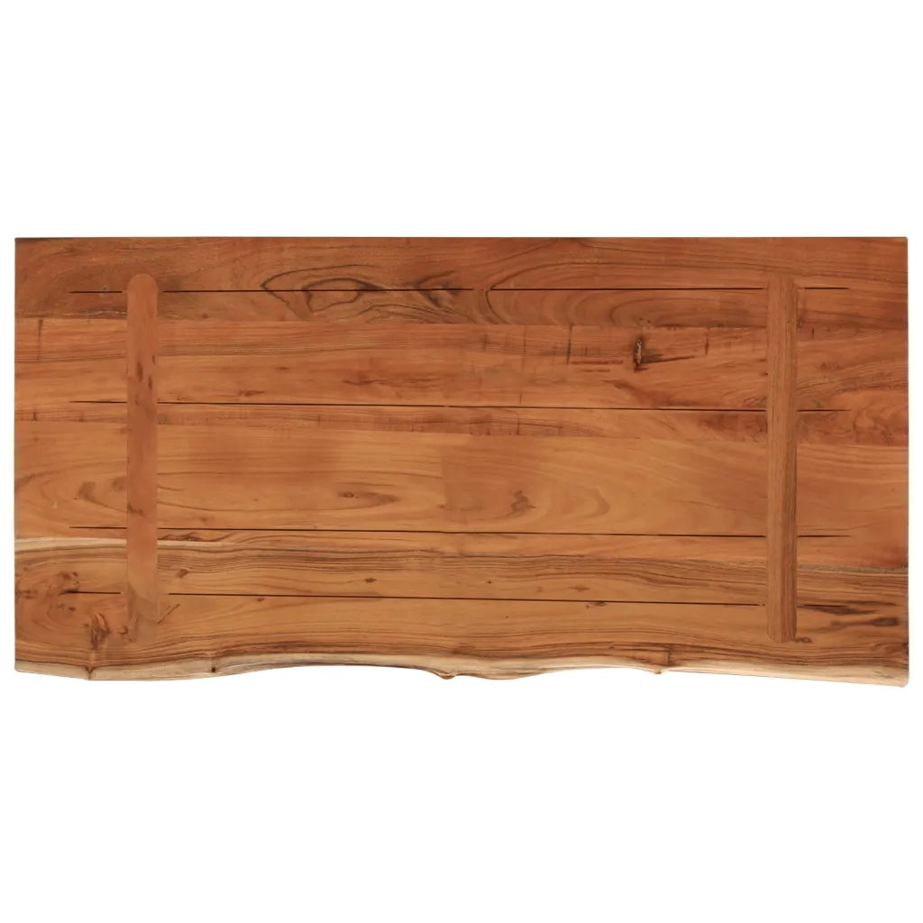 Piano Tavolo | Superficie Tavolo | Piano Scrivania 80x40x2,5 cm Rettangolare Legno Acacia Bordi Vivi