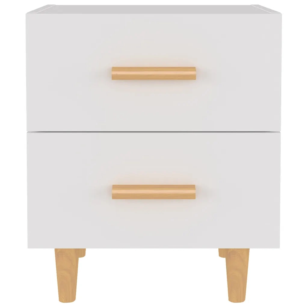 Set di 2 Comodini | Armadio da Notte | Mobiletto da notte Bianchi 40x35x47,5 cm