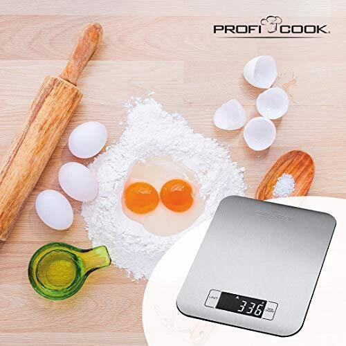 ProfiCook PC-KW 1061 Nero, Acciaio inossidabile Rettangolo Bilancia da cucina elettronica