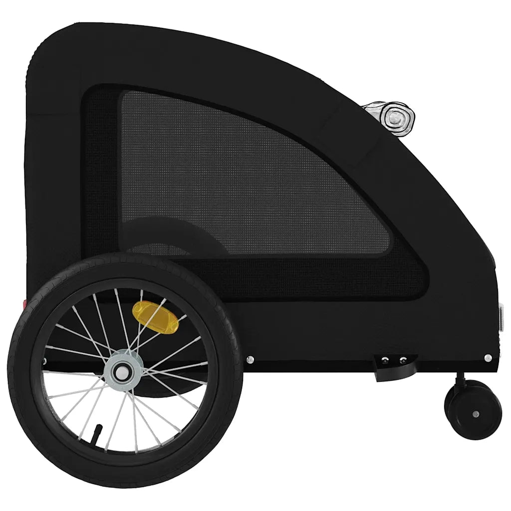 Rimorchio da Bici per Animali Nero Oxford e Ferro CFW4467630