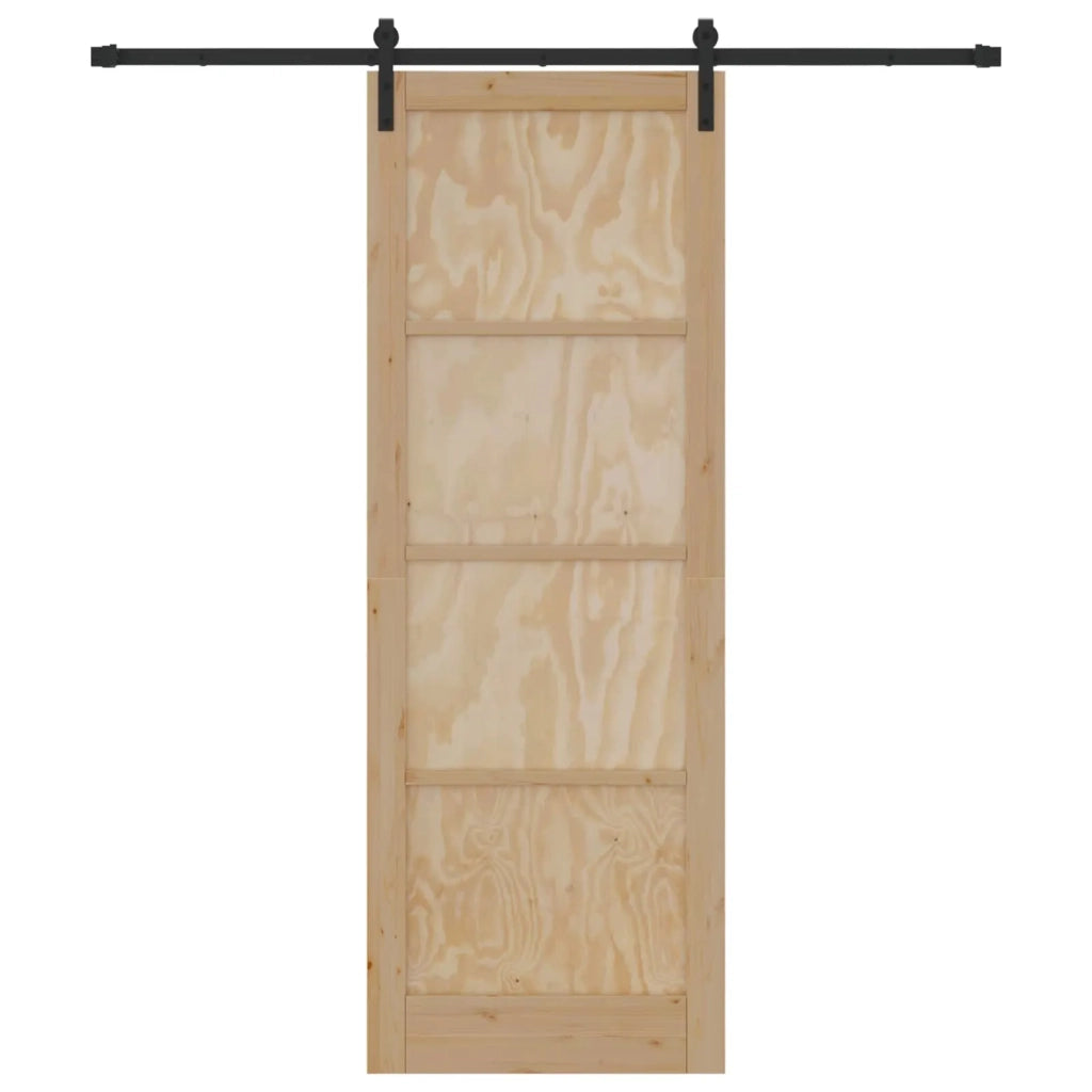 Porta scorrevole Naturale 83 x 232 cm Legno Massello di Pino