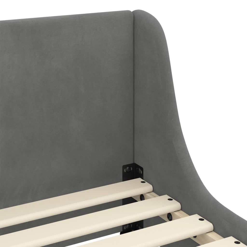 Struttura letto bambini con testata Grigio scuro 80 x 160 cm