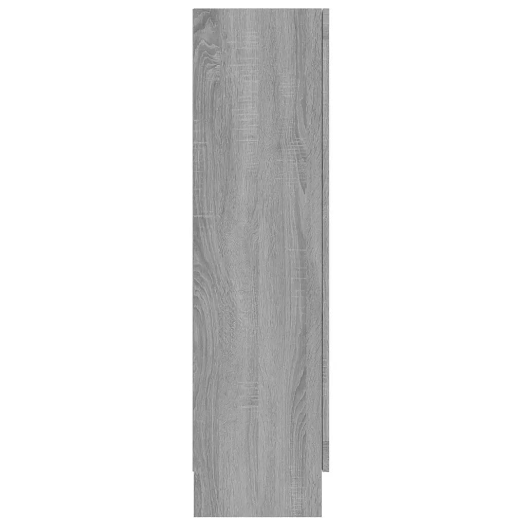 Mobile Vetrina Grigio Sonoma 82,5x30,5x115 cm Legno Multistrato 815619