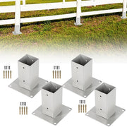 Set di 8 piedini quadrati, 100 × 100 mm, altezza 15 cm, piedino quadrato, supporto portante per cancelli