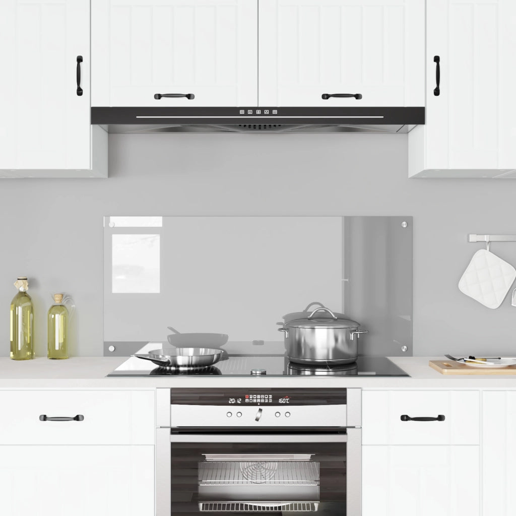 Fascia cucina  Grigio chiaro 110x50x0,6 cm in vetro temperato