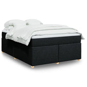 Giroletto a Molle con Materasso Nero 140x190 cm in Tessuto 3285375