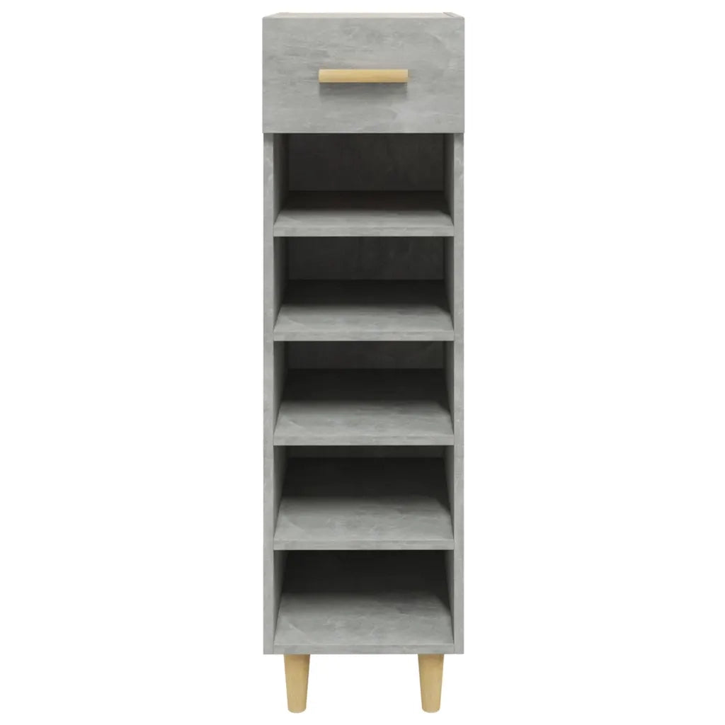 Scarpiera Grigio Cemento 30x35x105 cm in Legno Multistrato 812802