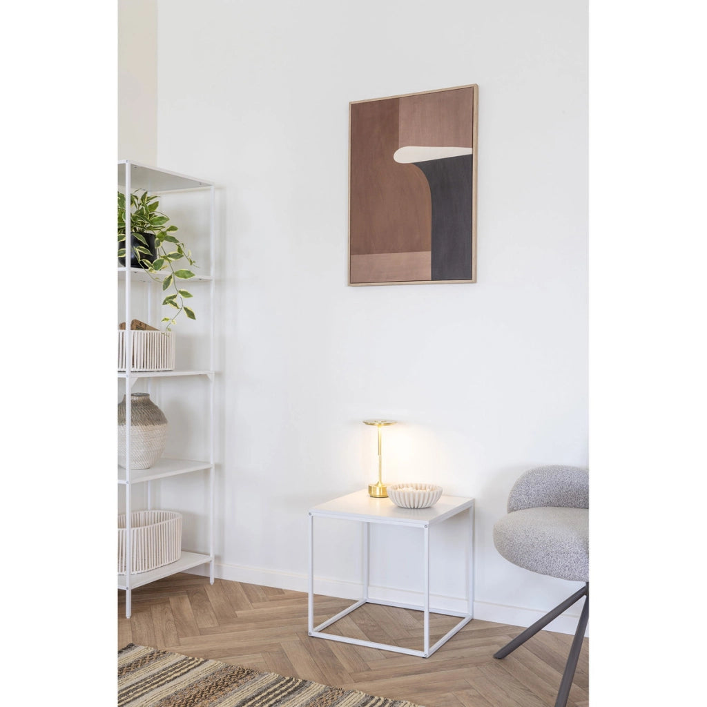 Lampada da Tavolo Lyneham, Ottone, Alluminio, 13x13x28,5 cm