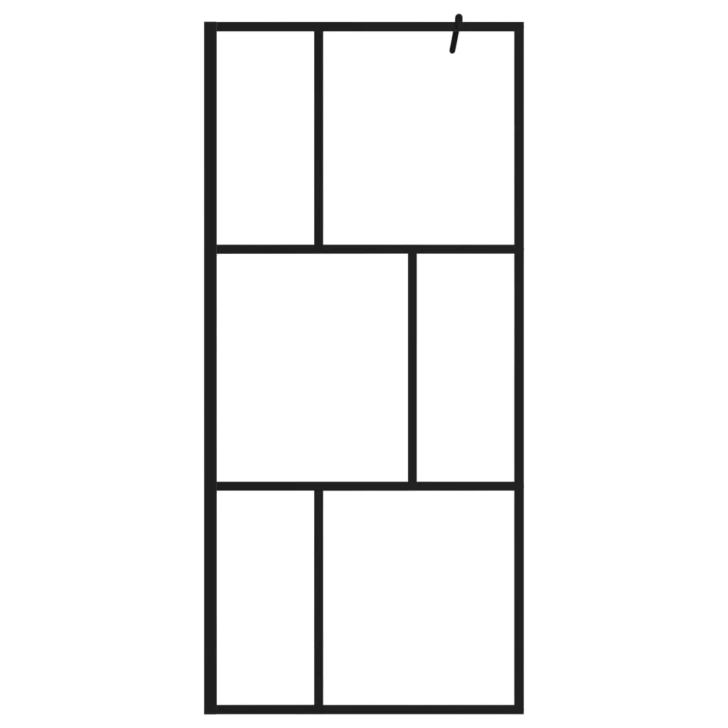 Box doccia walk-in parete doccia parete box doccia bagno interni casa vetro temperato 90 x 195 cm nero 02_0002137