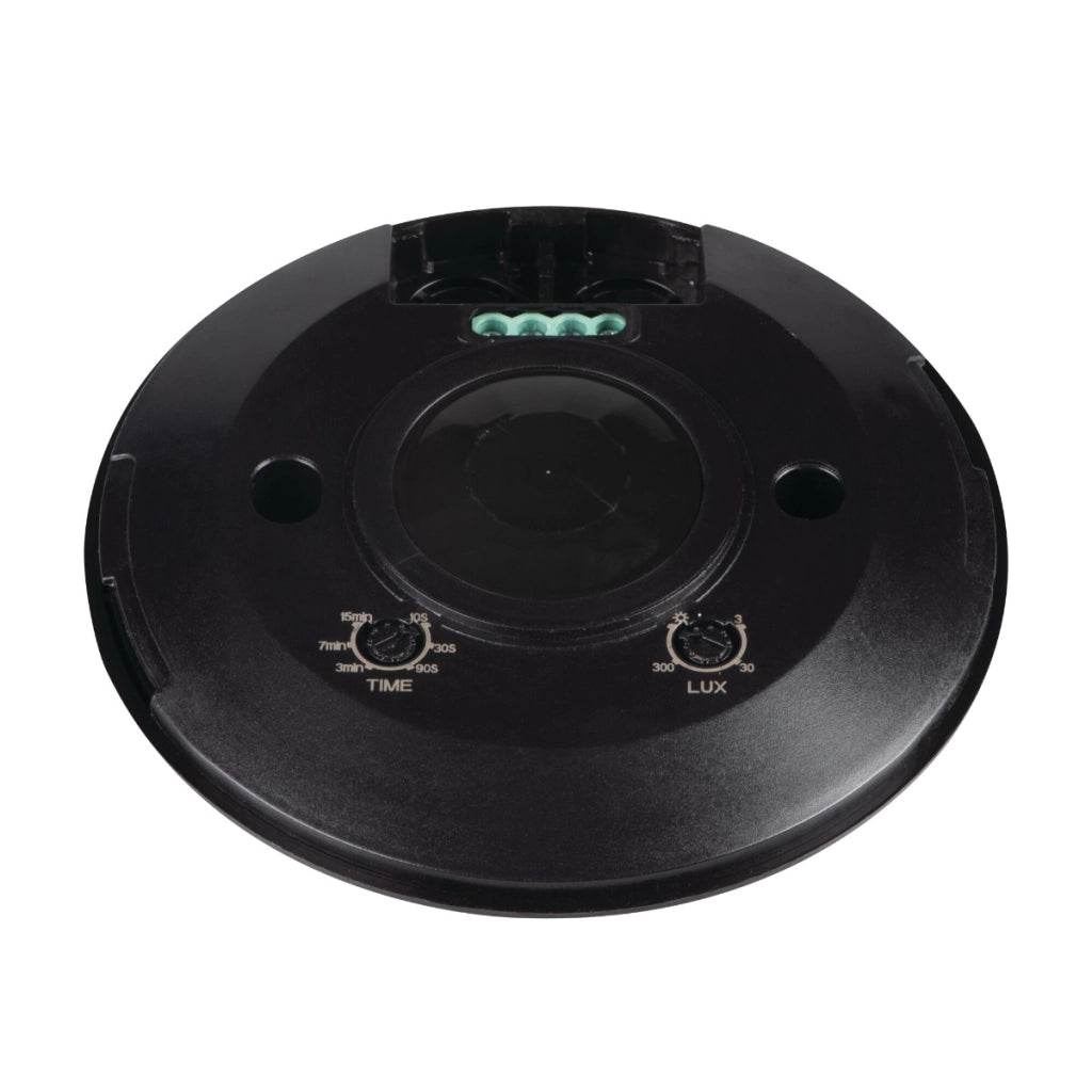 Sensore PIR soffitto nero Ø11,5cm 6m IP20 ZONA Kanlux
