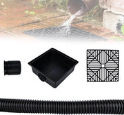 Regolatore di tubazione per pioggia - raccolta acqua di pioggia per tubazione di pioggia - 1 pezzo - nero - plastica