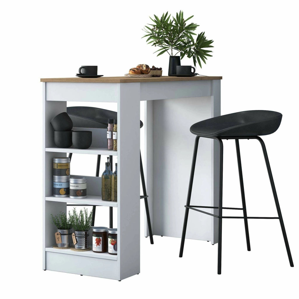 Assan, Tavolo Fisso 2 Posti, 120x50x100h cm Marrone Noce
