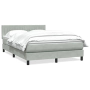 Giroletto a Molle con Materasso Grigio Chiaro 160x210cm Velluto 3316407