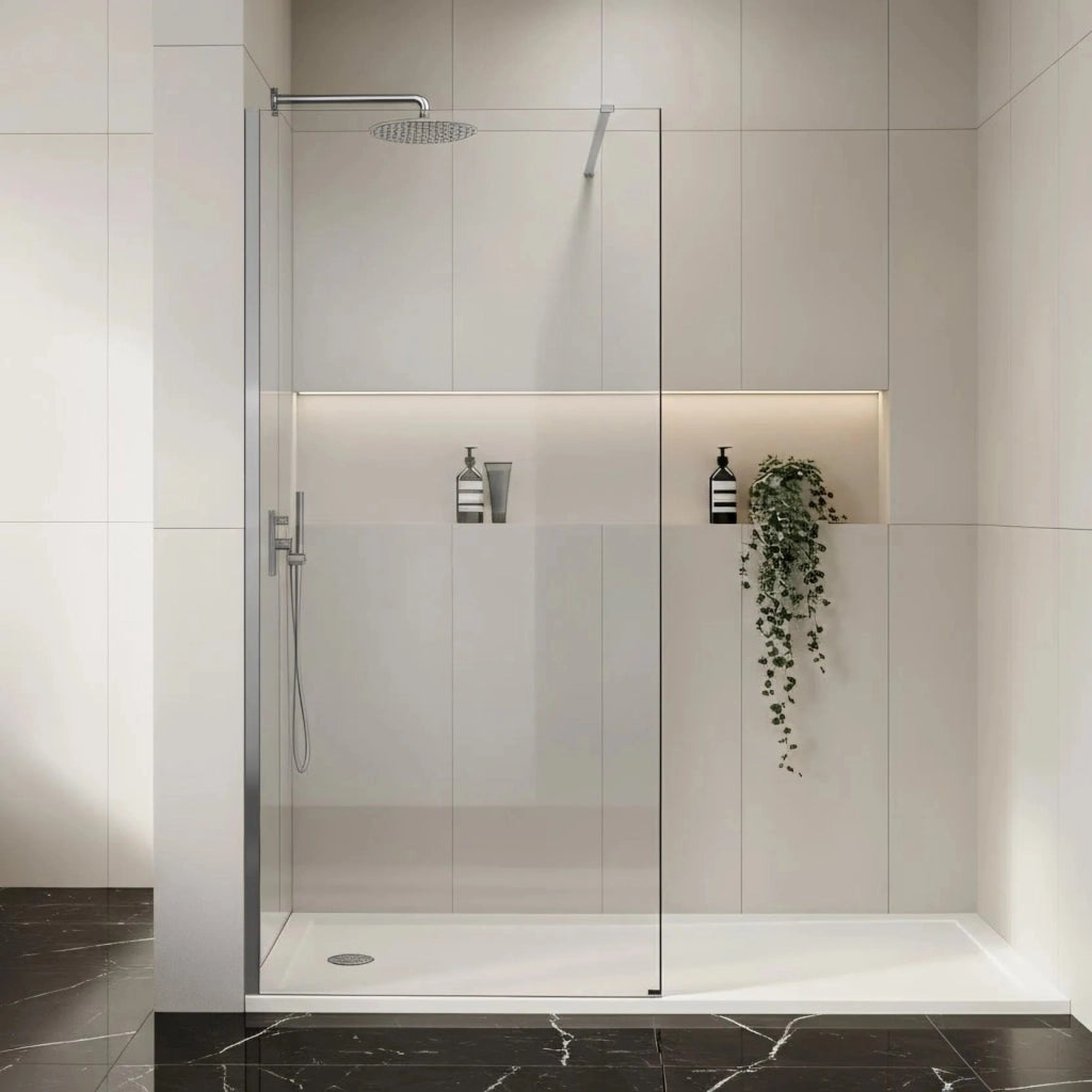 Parete Doccia Rea Flexi Transparent / Chrome 70