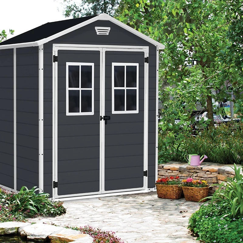 Casetta Keter Manor 6x5 grigio scuro cm 185x152x226 h