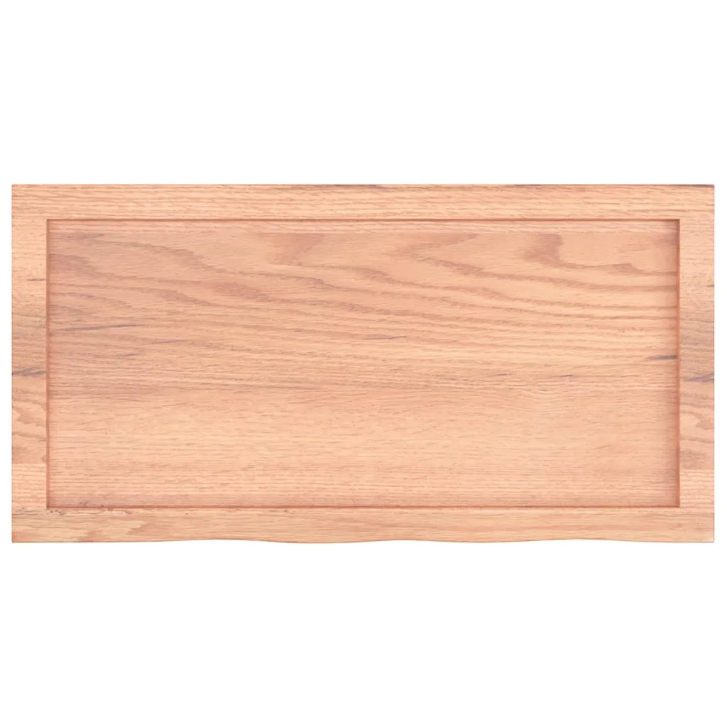 Piano Bagno Marrone 80x40x(2-4) cm Legno Massello Trattato 3156117
