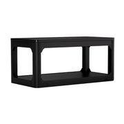 Tavolino da caffè con 2 ripiani - per soggiorno - in MDF - 100×50×44.5 cm - nero