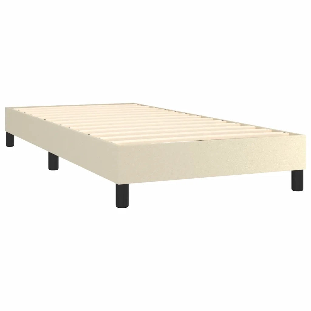 Giroletto a Molle con Materasso Crema 90x200 cm in Similpelle cod mxl 63460