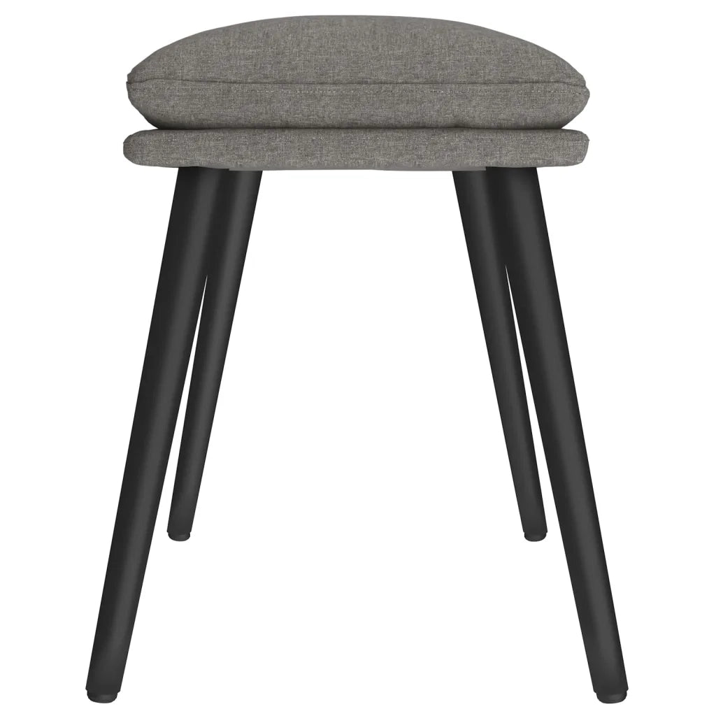 Poggiapiedi Grigio Chiaro 45x29,5x35 cm in Tessuto 341493