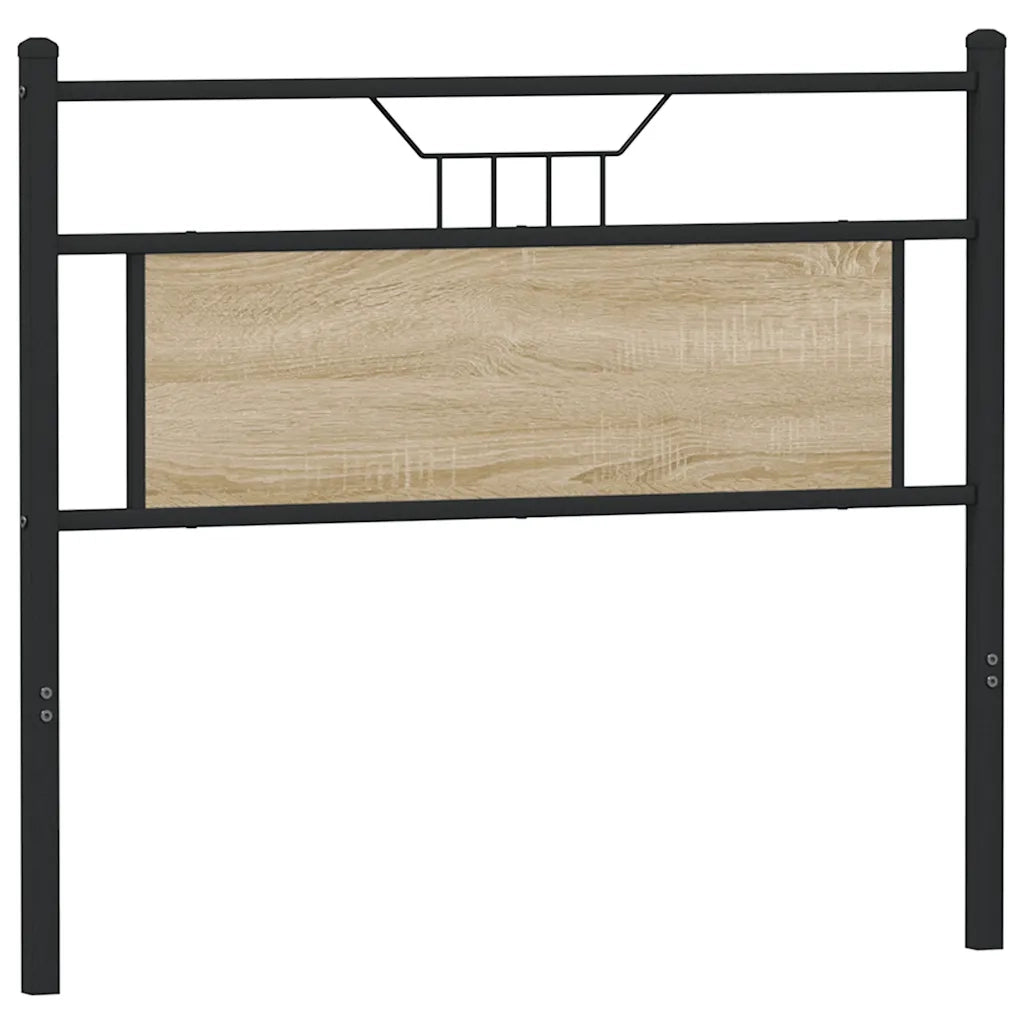 Testiera di Ricambio Rovere Sonoma 107 cm in Legno Multistrato e Acciaio 4106822