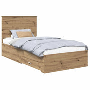 Letto singolo | Letto per adulti | Struttura del letto Rovere artigianale 100 x 200 cm