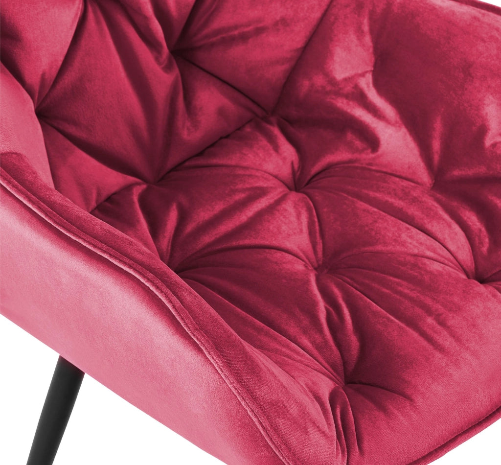 Sedia Tanna in velluto rosso