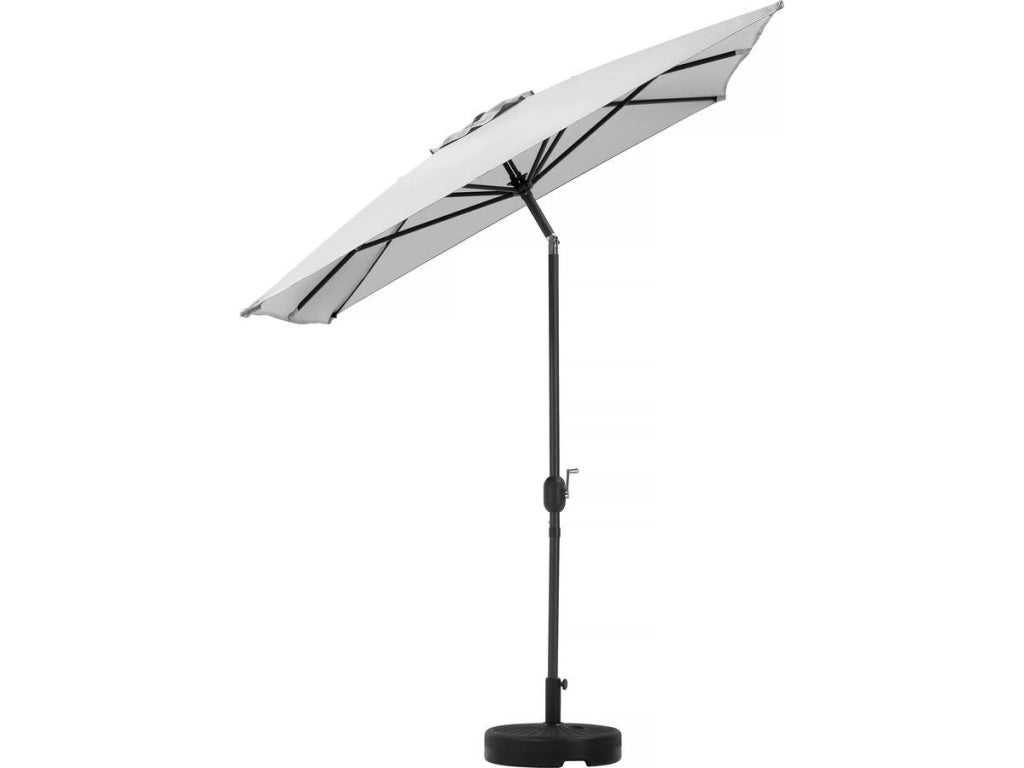 Ombrellone da giardino "Sol 2" - Rettangolo - 2 x 3 m - Grigio + base per ombrellone inclusa
