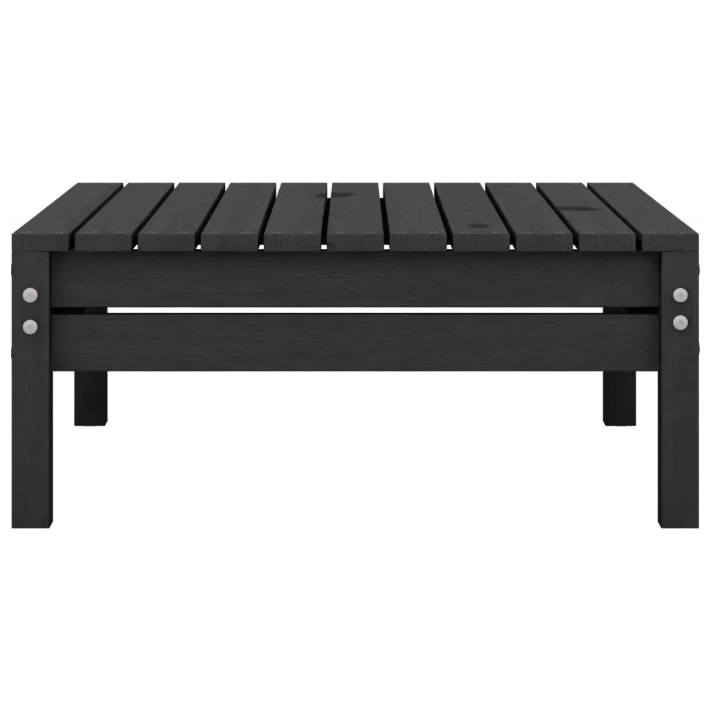 Set Divani da Giardino 5 pz Nero in Legno Massello di Pino 3082491