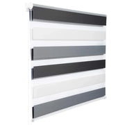 Tenda a rullo giorno e notte Zebra rullo a doppio strato 90x150cm bianco grigio antracite 19_0000859