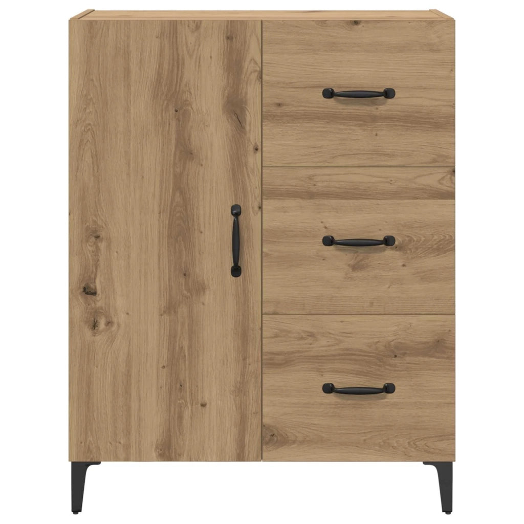 Credenza | Madia | Buffet da pranzo | Armadio da pranzo Rovere artigianale 69,5 x 34 x 90 cm Legno multistrato