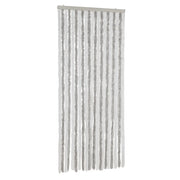 Tenda Antimosche Grigia Chiaro e Bianca 90x200 cm in Ciniglia CFW4720749