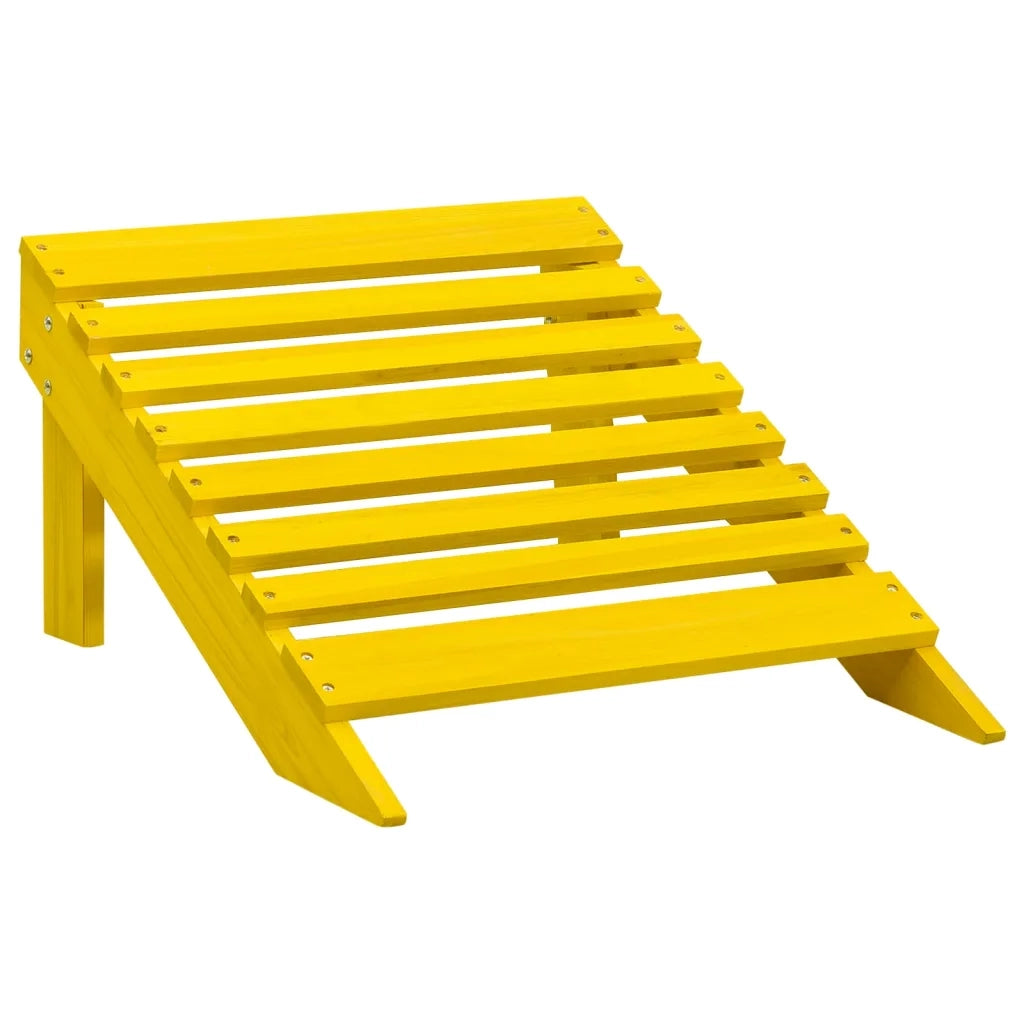 Sedia Giardino | Sedie da Esterno Adirondack con Ottomana Massello di Abete Gialla