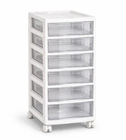 Carrello Rotativo 6 Livelli – Lette, Contenitori e Supporti – Scatola di Carico Transparente, Materiale PP Durevole
