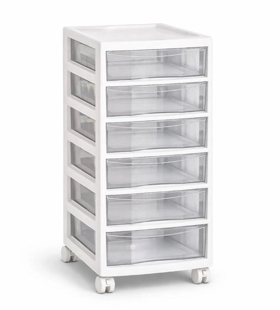 Carrello Rotativo 6 Livelli – Lette, Contenitori e Supporti – Scatola di Carico Transparente, Materiale PP Durevole