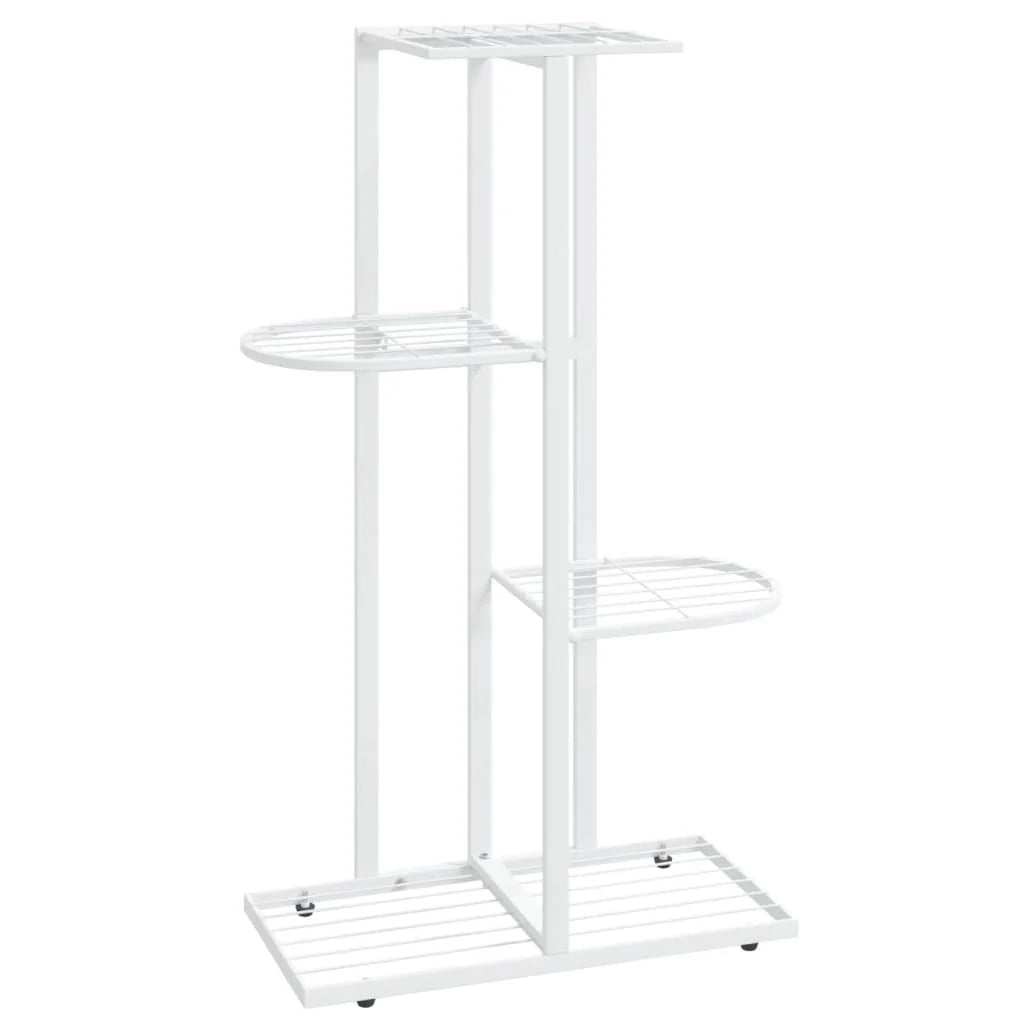 Portavasi fioriera 4 ripiani 43 x 22 x 76 cm metallo bianco 02_0045159