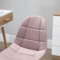 Sedia da Ufficio Girevole , Design Ergonomico e Regolabile Senza Braccioli, Rosa, 59x59x81-91cm