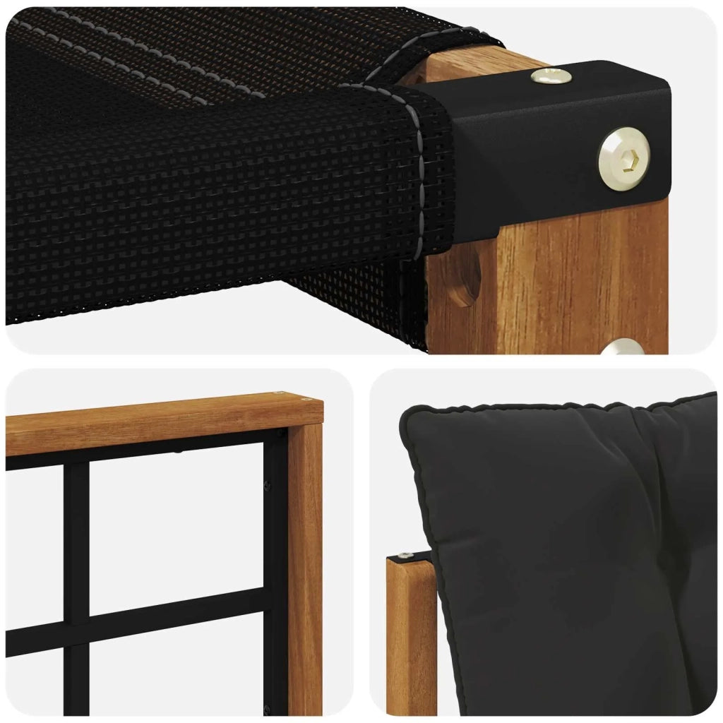 Set di divani da esterno-Sofa da giardino Legno di Acacia Massello e Textilene 554514