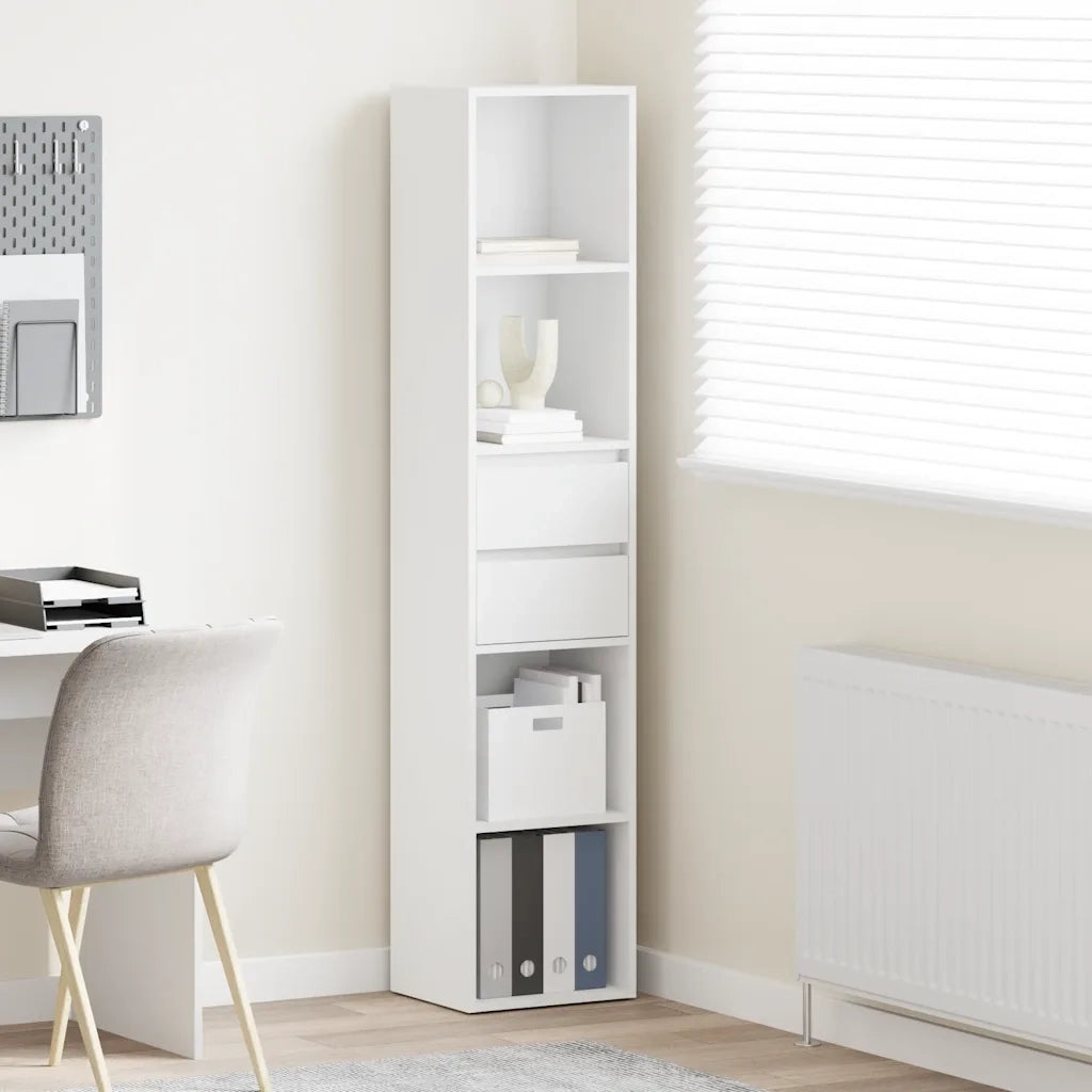 Libreria Bianca 36x30x171 cm in Legno Multistrato